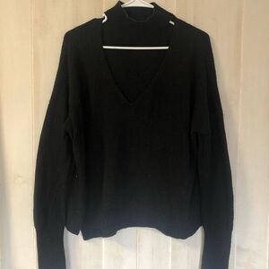 Black Triangle Cut-Out Sweater